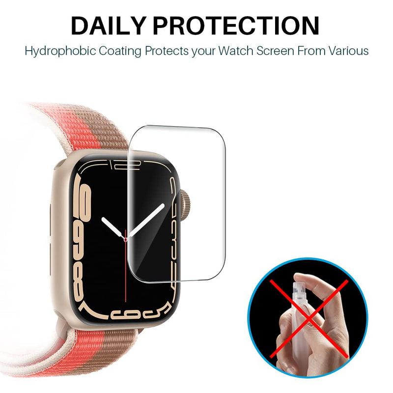 [Australia - AusPower] - 6 Pack LϟK Compatible for Apple Watch Screen Protector 44mm SE Series 6 5 / Series 7 45mm, Bubble-Free, Flexible TPU Film HD Clear Screen Protector for iWatch 44mm 45mm 44mm/45mm 