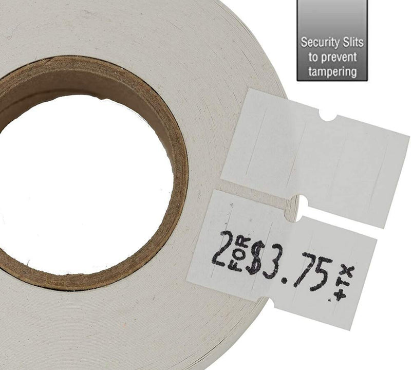 [Australia - AusPower] - Perco 1 Line Freezer Adhesive White Labels - 1 Sleeve, 8,000 Blank Pricing Labels for Perco 1 Line Price and Date Guns 