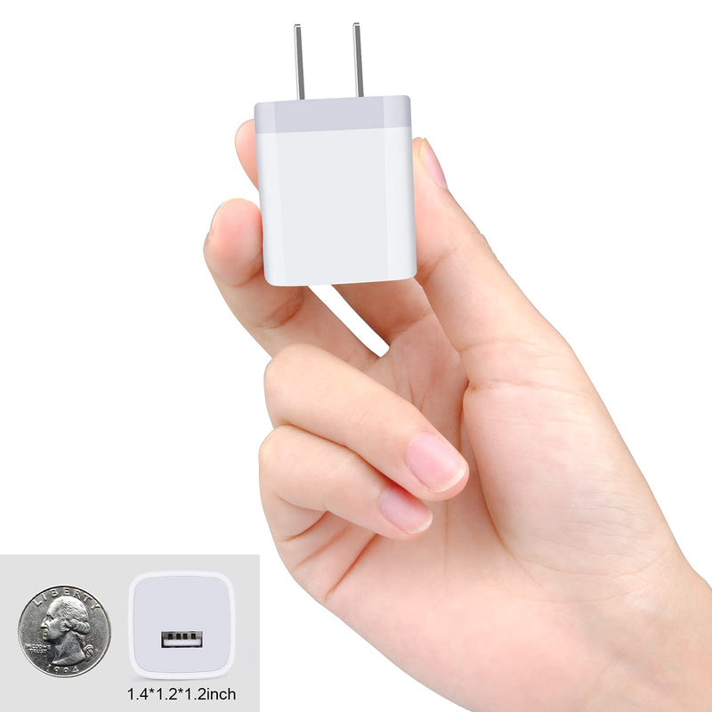 [Australia - AusPower] - iPhone Charger Block, Plug in Phone Charger, Sicodo 4Pack Single Port USB Wall Charger Fast Charging Adapter Cube Box for iPhone 12 SE(2020) 11/11pro/XS/XS Max/XR/X, Samsung Galaxy S21/S20+/10, LG 