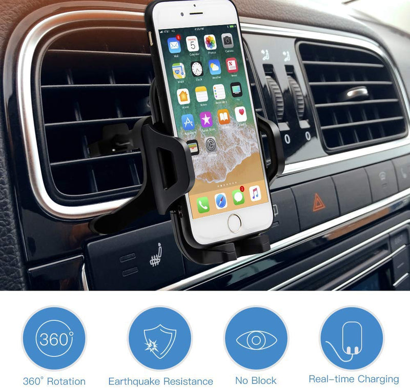 [Australia - AusPower] - Emoly (New) Car Phone Mount, Dashboard & Windshield Cell Phone Holder Stand with One-Touch Design 360° Rotation for iPhone, Galaxy, Google Nexus, LG, Huawei and More 