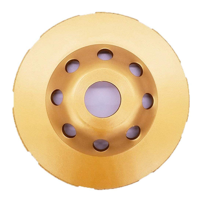 [Australia - AusPower] - 4-1/2-Inch Diamond Cup Grinding Wheel, Double Row Diamond Grinder Disc for Concrete, Granite, Stone, Marble etc 4-1/2-Inch 