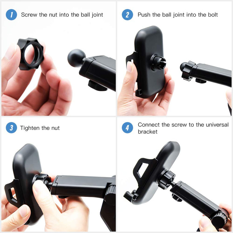 [Australia - AusPower] - Sonkir Car Phone Mount, Dashboard & Windshield Cell Phone Holder Stand with One-Touch Design 360° Rotation for iPhone, Galaxy, Google Nexus, LG, Huawei and More 