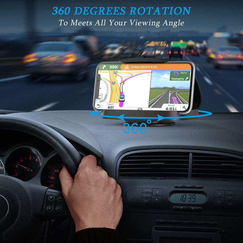 [Australia - AusPower] - Cell Phone Holder for Car, JOYEKY Vertical Horizontal Car Phone Mount with 360° Rotate Dashboard Cradle Compatible iPhone Samsung Galaxy Android Smartphones, GPS Devices Black 