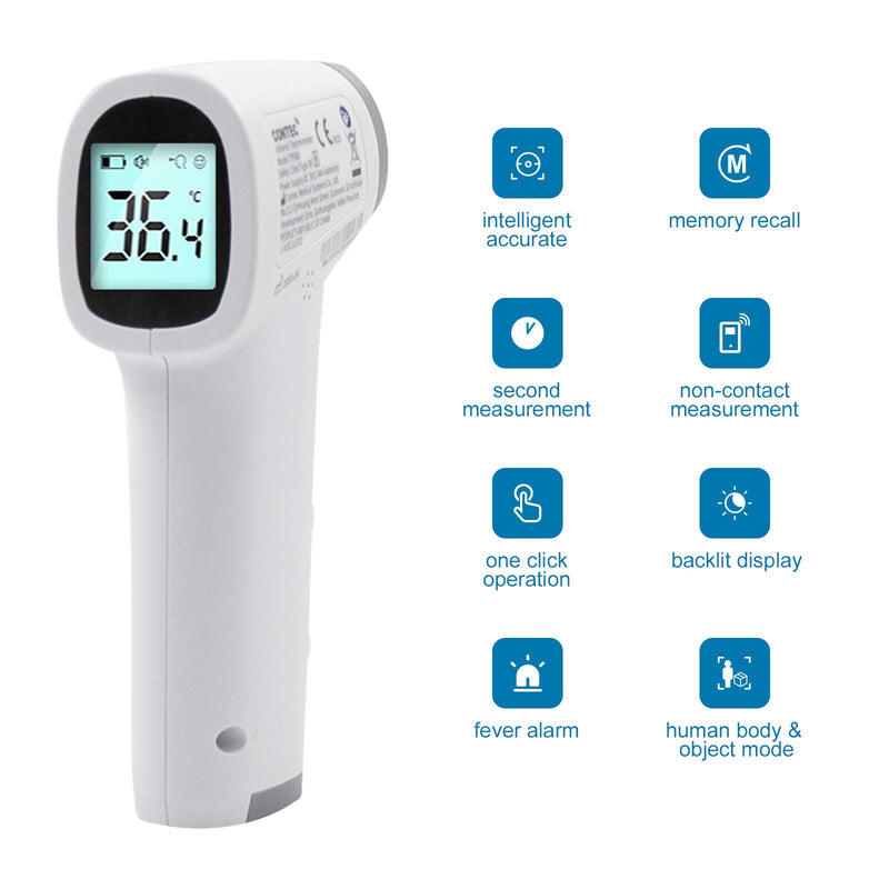 [Australia - AusPower] - CONTEC TP500 Non-Contact Infrared Thermometer Gun LCD Digital Forehead 