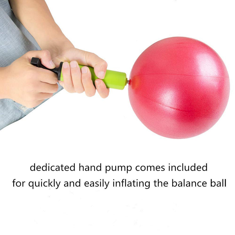 [Australia - AusPower] - Jogi-HHACQUIT Mini Fitness Exercise Ball Kit with Hand Pump for Yoga, Pilates, Body Balance, Core Training and Stability, 8" 