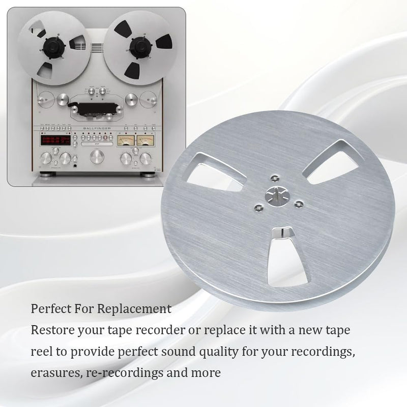 [Australia - AusPower] - 1/4 7 Inch Empty Tape Reelï¼Œ Aluminum Alloy Universal Open Reel Sound Tape Empty Reel for Reel to Reel for TEAC/ReVox Studer (Sliver) 