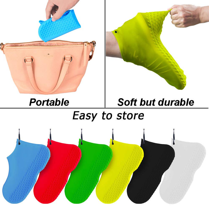 [Australia - AusPower] - LEGELITE Reusable Silicone Waterproof Shoe Covers, No-Slip Silicone Rubber Shoe Protectors for Kids,Men and Women Large (Pack of 1) Clear 