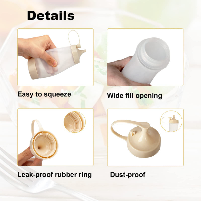 [Australia - AusPower] - Qiuhome Condiment Squeeze Bottle,Ketchup Squeeze Bottle,Plastic Squeeze Bottle, 12oz (Mica Gray) Mica Gray 