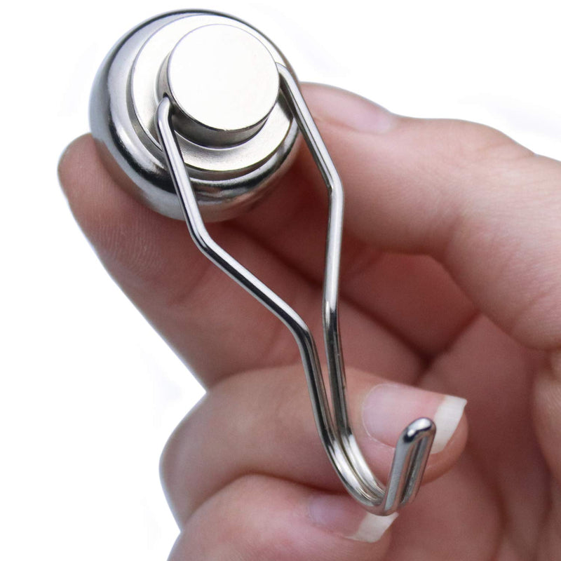 [Australia - AusPower] - BAVITE Swivel Swing Magnetic Hook New Upgraded, 60LB (10 Pack) Refrigerator Magnetic Hooks ,Strong Neodymium Magnet Hook, Perfect for Refrigerator and Other Magnetic Surfaces,67.5mm(2.66in) in Length G25-10p 