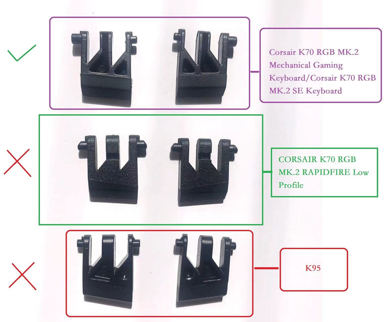[Australia - AusPower] - Keyboard Stand Feet Replacement Tilt Leg for Corsair K70 RGB MK.2 Mechanical Gaming Keyboard/Corsair K70 RGB MK.2 SE Keyboard (RGP0057) K70 MK,2 