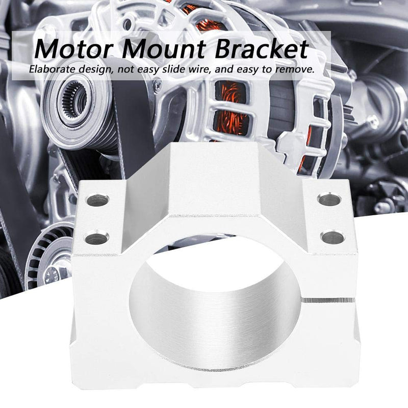 [Australia - AusPower] - Aluminum CNC Spindle Motor Mount Bracket Clamp with Screws 52mm Diameter, Silver Spindle Mount Bracket 