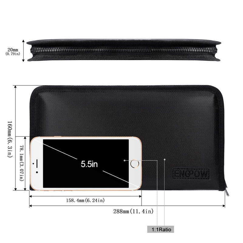 [Australia - AusPower] - Expanding File Folder Document Organizer Fireproof Money Bag A5 Size 13 Pockets Zipper Closure Portable Filing Wallet Holder Storage for Check,Bill,Receipts,Tickets(11.4" x 6.3") 