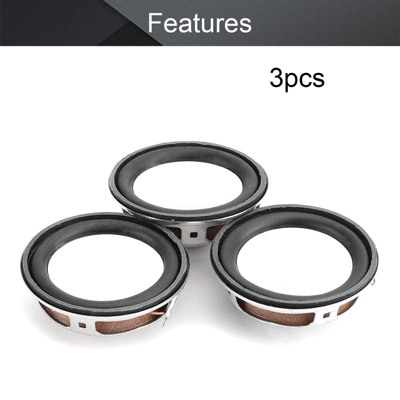 [Australia - AusPower] - Fielect 3Pcs DIY Magnetic Speaker 3W 8 Ohm 50mm Diameter Round Shape Replacement Loudspeaker 