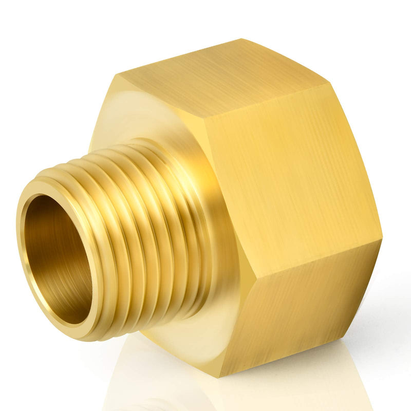 [Australia - AusPower] - TAISHER 2PCS Brass Pipe Fitting, Reducer Adapter, 1/4-Inch Male Pipe x 1/2-Inch Female Pipe 1/4" NPT Male x 1/2" NPT Female 2 