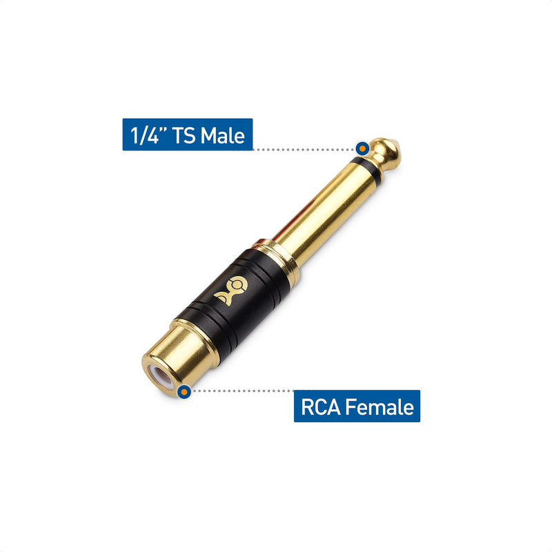 [Australia - AusPower] - Cable Matters 4-Pack RCA to 1/4 Adapter (1/4 to RCA Adapter) 