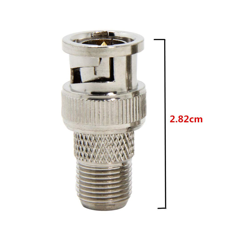 [Australia - AusPower] - BNC to F Female, 10-Pack BNC Male to F Female Coax Connector Coupler, RG6, RG59 Coaxial Adapter for Scanner, Security Camera 10 Pack 