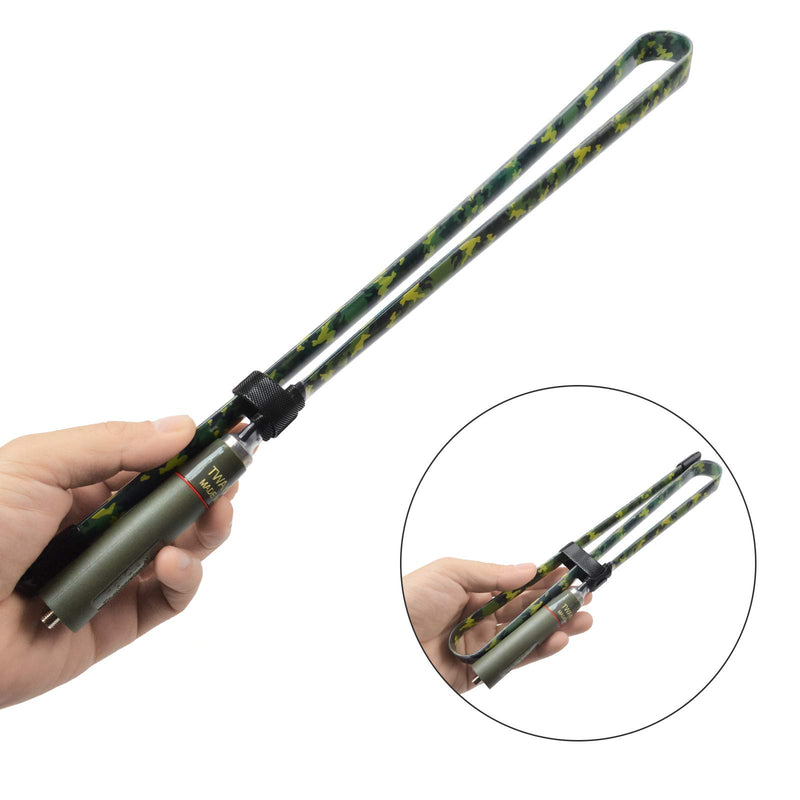 [Australia - AusPower] - TWAYRDIO Camouflage Tactical Antenna 80N SMA Female Dual Band VHF UHF Foldable 31.5inch Portable Two Way Radio Antenna 3.2/5.2dBi for Baofeng UV-5R BF-F8HP Kenwood Handheld Ham Radio 