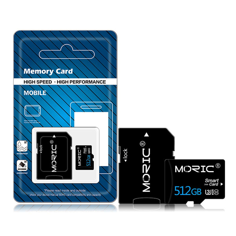 [Australia - AusPower] - 512GB Micro SD Card with Adapter High Speed Class 10 Memory Card for Android Smartphone,Digital Camera,Tablet,Surveillance and Drone(512GB) 