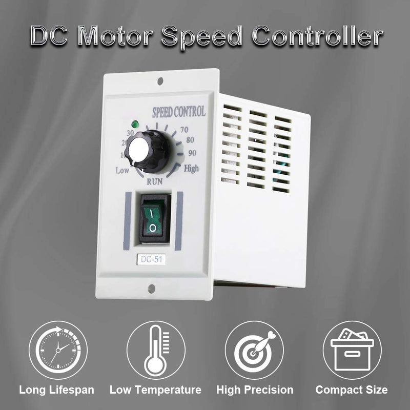 [Australia - AusPower] - DC Motor Speed Controller AC 110V Input DC 24V-90V Output Motor Speed Controller Switch Electric Speed Regulator for Permanent Magnet DC Motor 400W DC-51 