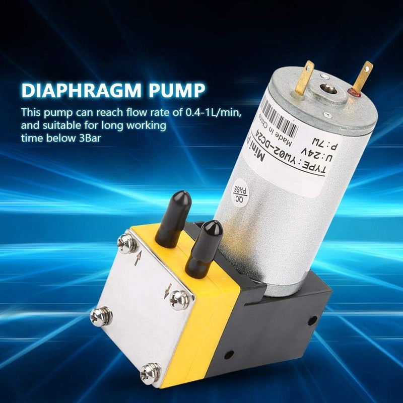 [Australia - AusPower] - Maxmartt Diaphragm Mechanism, 24V 0.4-1L/min Miniature Diaphragm Pump Vacuum Pump for Air/Liquid 