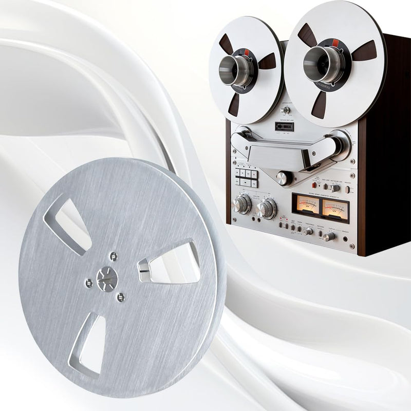 [Australia - AusPower] - 1/4 7 Inch Empty Tape Reelï¼Œ Aluminum Alloy Universal Open Reel Sound Tape Empty Reel for Reel to Reel for TEAC/ReVox Studer (Sliver) 