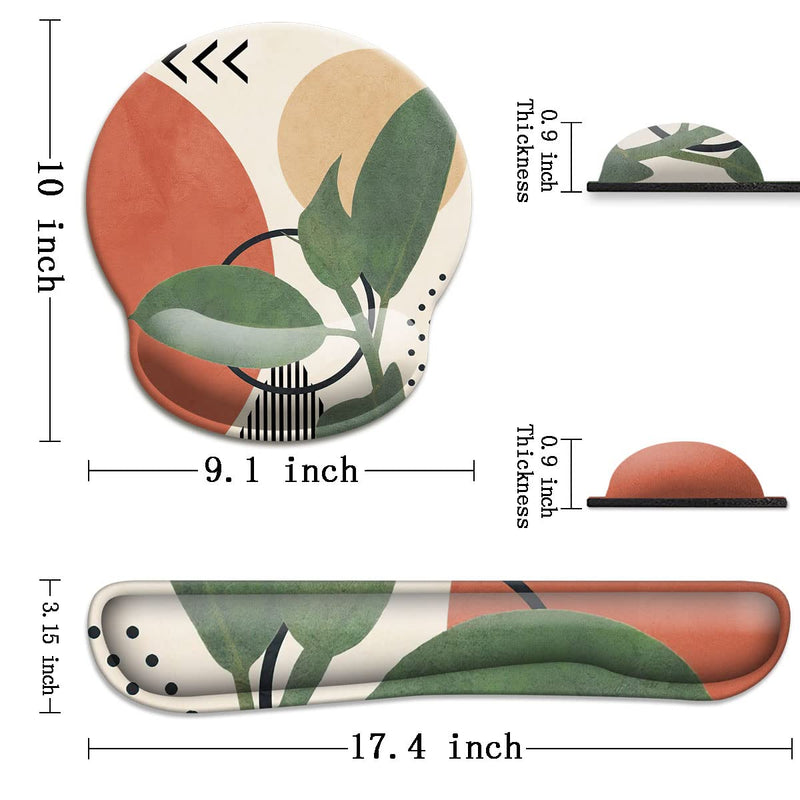 [Australia - AusPower] - Keyboard Wrist Rest and Mouse Wrist Rest Pad, Made of Memory Foam, Ergonomic Support, Easy Typing and Relieve Wrist Pain, Perfect for Gaming, Computer, Office, Laptop,Modern Abstract Modern Abstract 