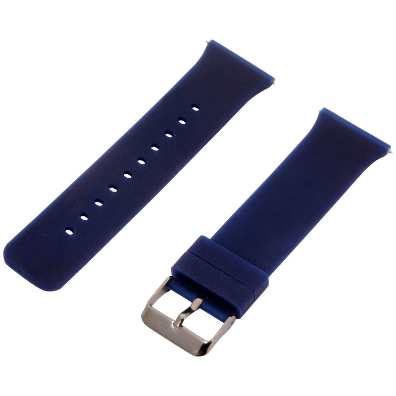 [Australia - AusPower] - iTouch Air Smartwatch and iTouch Pulse Smartwatch Solid Silicone Straps, Replacement Smartwatch Straps, Compatible ONLY with The iTouch Air or The iTouch Pulse (Navy/Silver) 