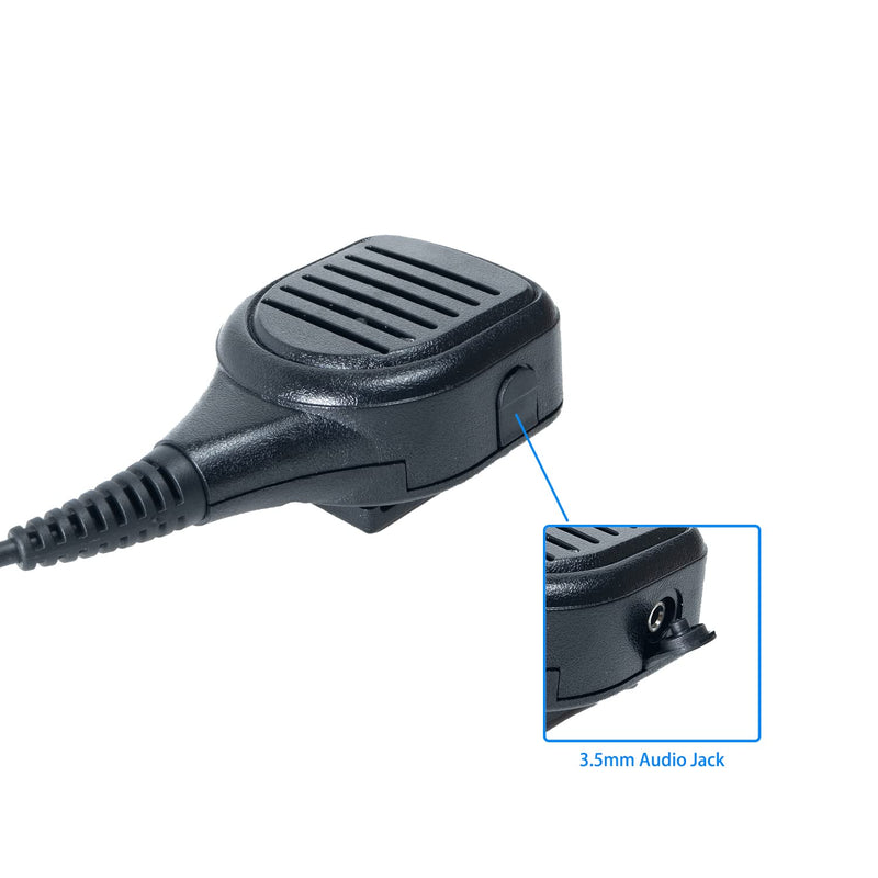 [Australia - AusPower] - Klykon Speaker Mic Shoulder Handheld Microphone with Reinforced Cable for Motorla Xts2500 Xts5000 Xts3000 Xts1500 HT1000 MTS2000 MTX9000 2 Way Radio Walkie Talkie 