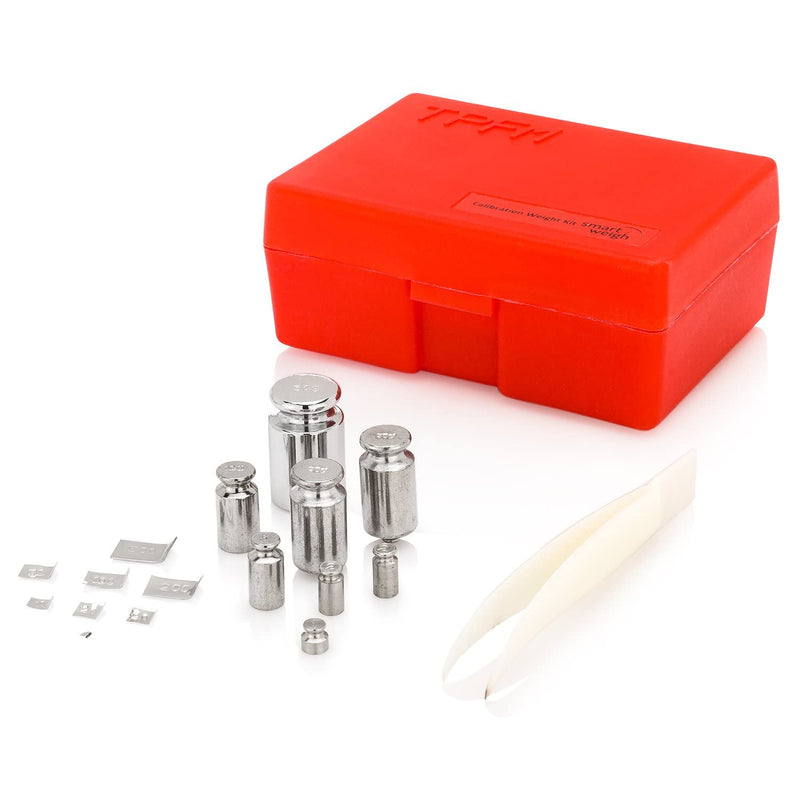 [Australia - AusPower] - Smart Weigh Calibration Weight Kit, Includes 50g, 2x20g, 10g, 5g, 2x2g, 1g and 8 Different Sizes Milligram Calibration Weights, and a Set of Tweezers 