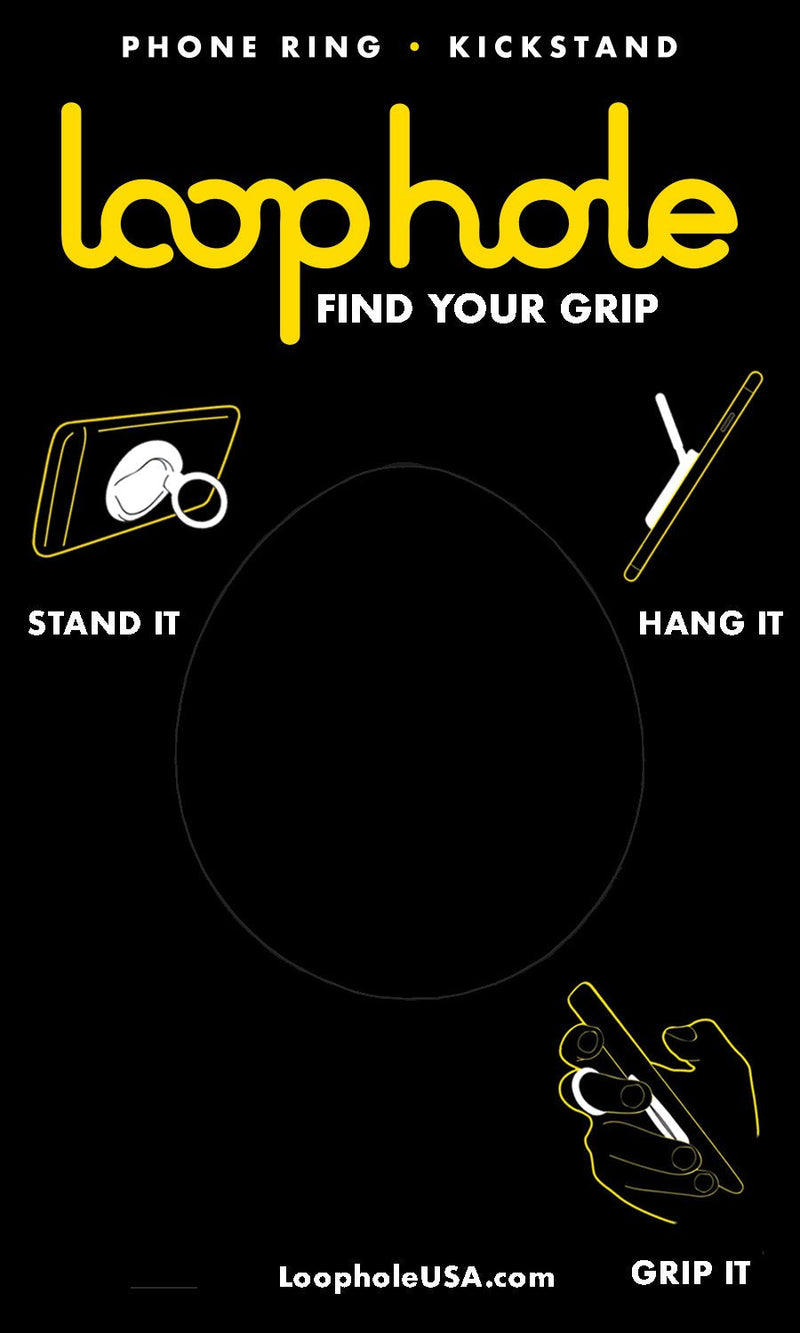 [Australia - AusPower] - Loophole USA - Expanding Stand and Grip for Smartphones and Tablets … (Black) 