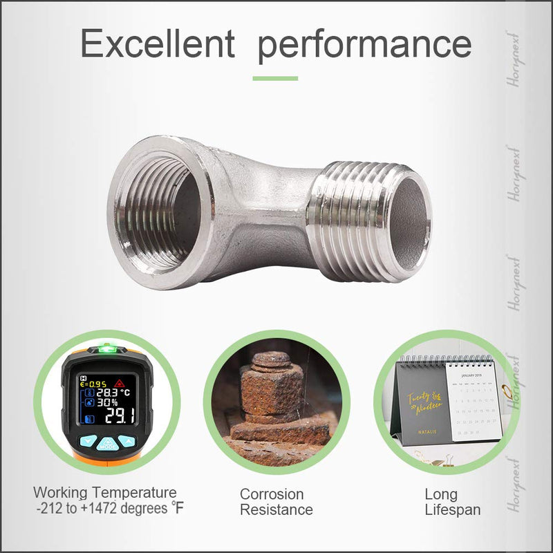 [Australia - AusPower] - Horiznext 90 Degree Elbow npt 3/4" Stainless Steel Street Pipe Fittings NPT3/4 1 