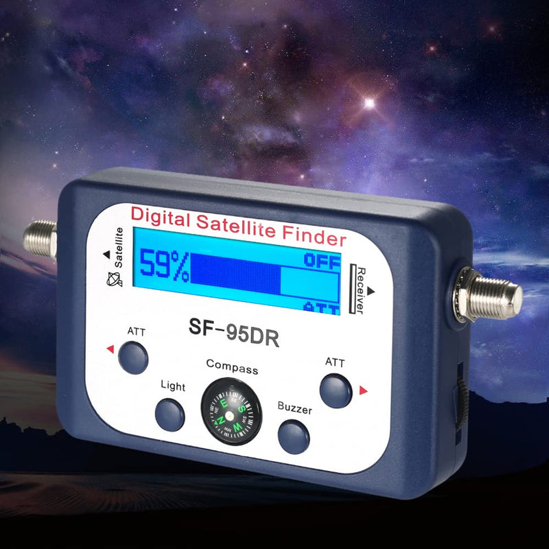 [Australia - AusPower] - Digital Satellite Finder,Geevorks Directv Satellite Finder 950-2150MHz,Satellite Finder with ATT Buzzer Function and Compass,SF-95DR Impedance 75Ω 