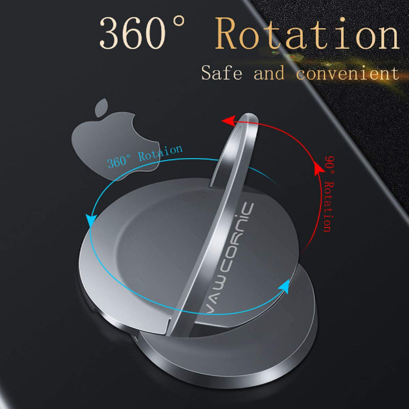 [Australia - AusPower] - VAWcornic Cell Phone Ring Holder Phone Grip, 360 X 120 Degree Rotation Ultra Thin Finger Ring Kickstand for Magnetic Car Mount Compatible with Cellphone, Tablet, Kindle, Switch Lite and More 