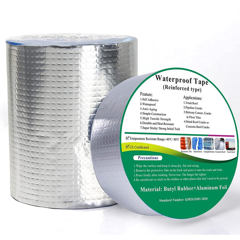 [Australia - AusPower] - Butyl Tape, Waterproof Sealing and Leak-Trapping Tape, Used for Multi-Purposes Such as House Exterior Walls, Ships, etc. (1.97in16.4ft) 1.97in16.4ft 