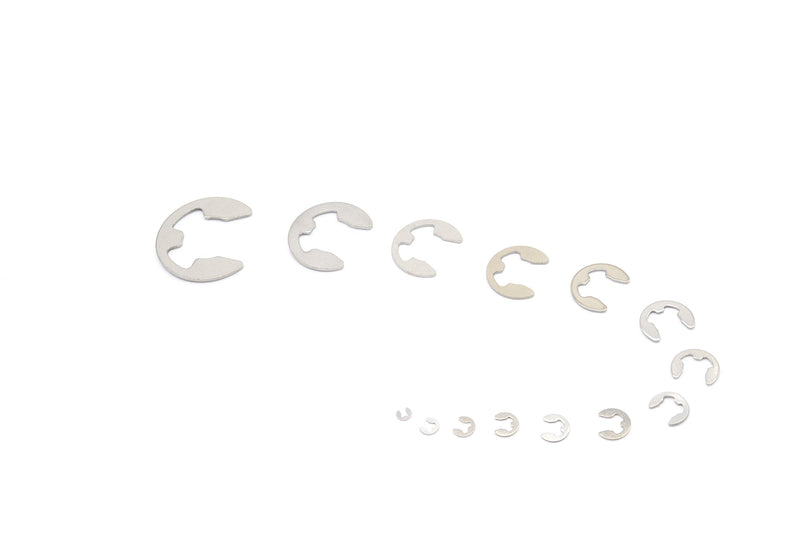 [Australia - AusPower] - Metric E clip External Snap Ring Shop Assortment Kit, 390 Pieces, 304 Stainless Steel E-clip Snap Ring Assortment Kit 14 Sizes(1.5mm - 15mm), E Clip External Retaining Ring Assortment Kit 304 Stainless Steel E Clip 