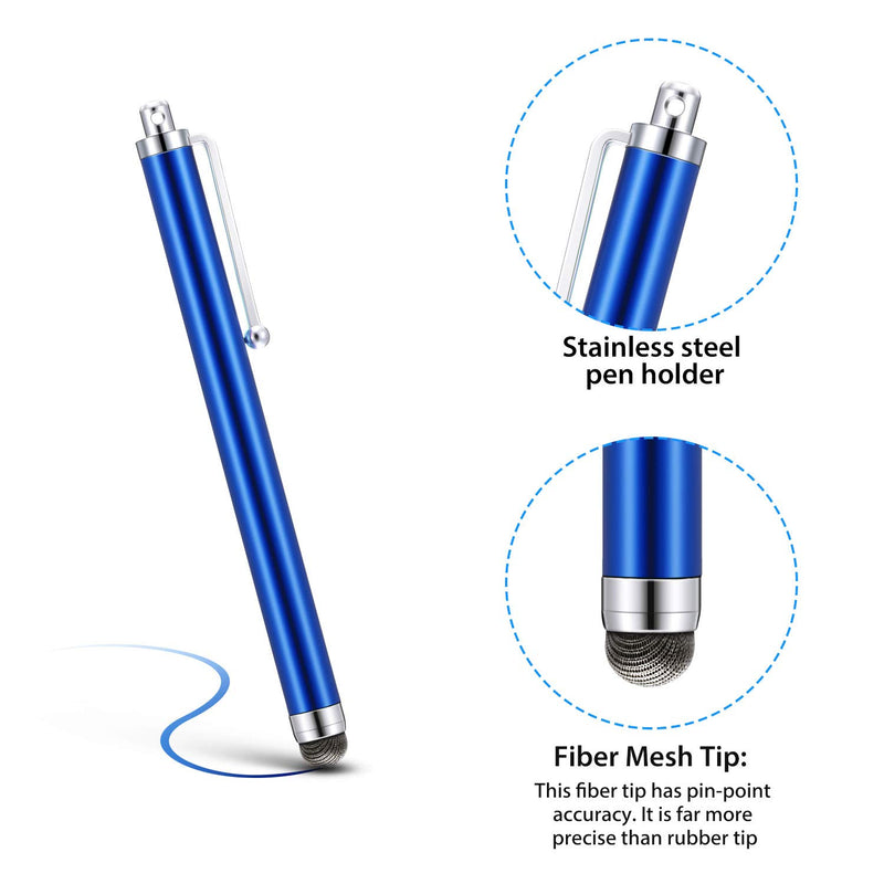 [Australia - AusPower] - 36 Pieces Stylus Pens Fiber Tip Series Capacitive Stylus Pens for Universal Touch Screen Devices Compatible with iPhone, iPad, Tablet (12 Colors) 