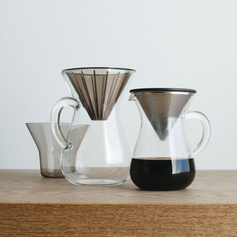 [Australia - AusPower] - Kinto 1.1 Liter Carafe Coffee Set with Strainer No Need for Paper Filters 4 cup, 1.0 L 