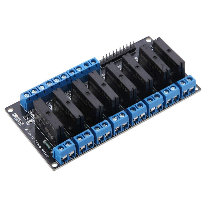 [Australia - AusPower] - 5V 8 Channel Solid State Relay Module High Level Trigger 2A Mini Durable DIY Relay with Fuse for Industrial Controls 