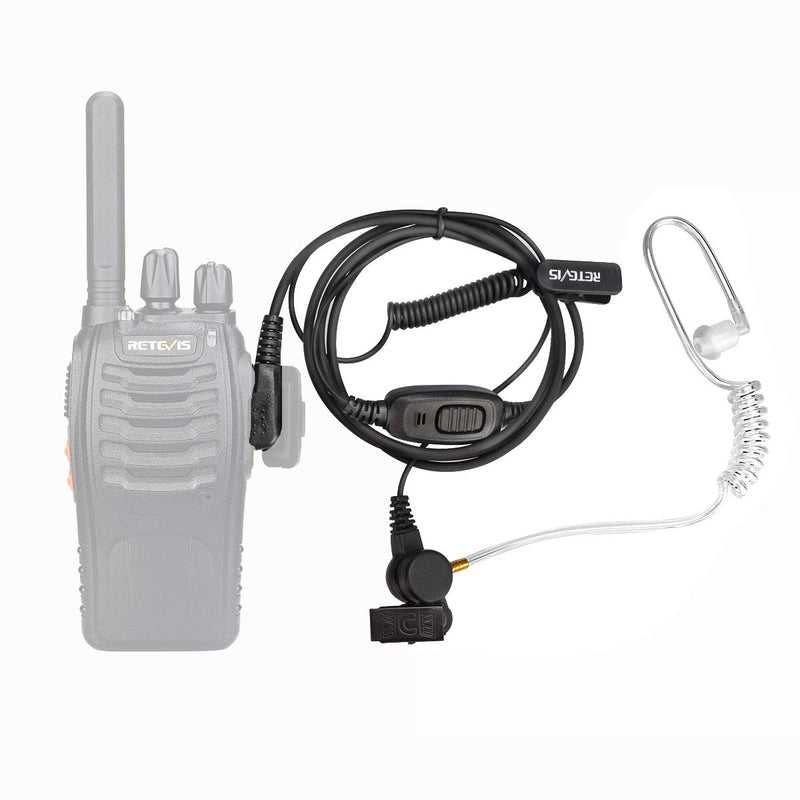 [Australia - AusPower] - Retevis Acoustic Tube Two Way Radio Headset with Mic 2 Pin, Compatible with Retevis RT22 RT21 H-777 RT68 RT15 pxton eSynic 2 Way Radios, Security Walkie Talkie Earpiece with Coil Design(2 Pack) 