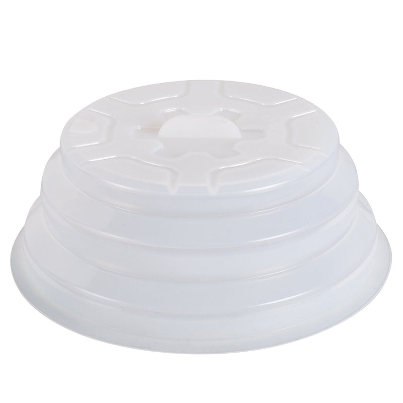 [Australia - AusPower] - Kichwit Silicone Microwave Plate Cover Collapsible, Dishwasher Safe and BPA Free, 11" (Light White) Light White 