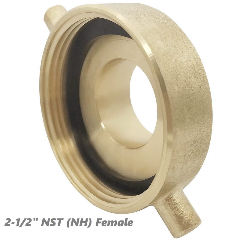[Australia - AusPower] - SpringSpray 2-1/2" NST (NH) Female x 1-1/2" NST (NH) Male Brass Fire Hydrant Adapter with Pin Lug Brass Fire Equipment 