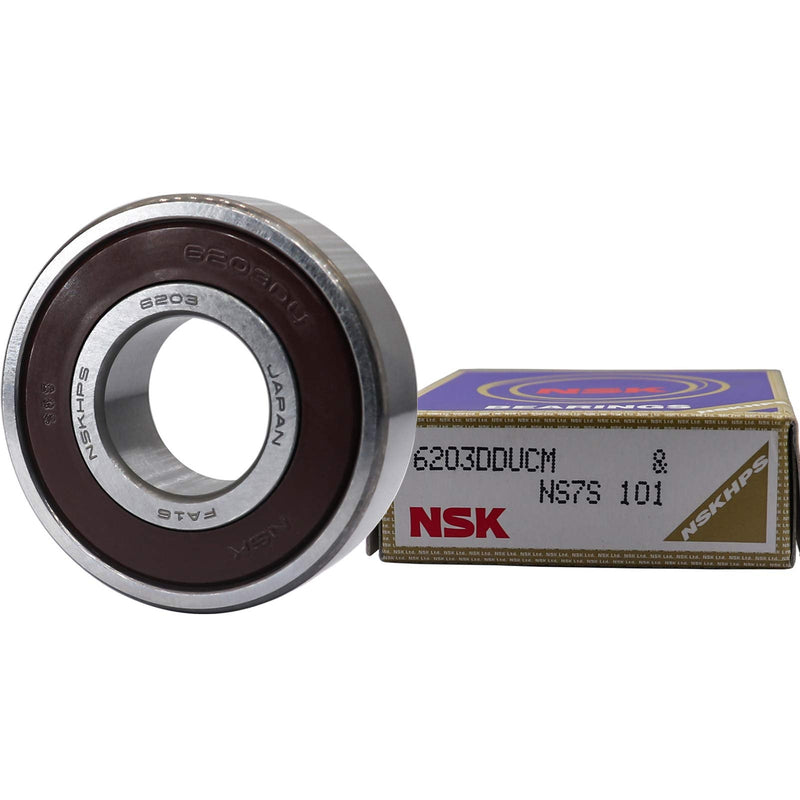 [Australia - AusPower] - NSK 6203-2RS 6203DDU Made in Japan 17X40X12MM Pressed Steel Cage,Deep Groove Ball Bearings 