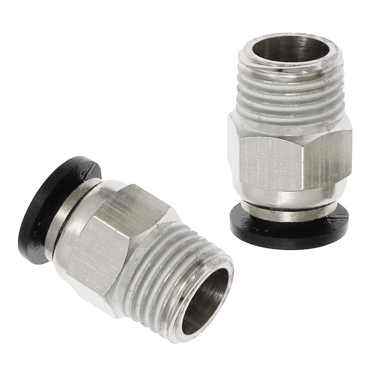 [Australia - AusPower] - TOUHIA Pneumatic Male Straight Push to Connect Fitting 6mm Tube OD x 1/4" NPT Thread - Pack of 10 