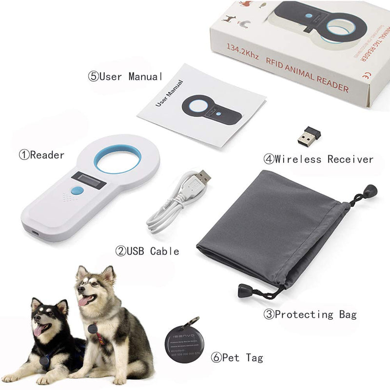 [Australia - AusPower] - Yanzeo AR180I Pet Microchip Reader, Microchip Registration, 2.4G EMID FDX-B(ISO11784/11785) 134.2KHz/125KHz Animal ID Tag Handheld Scanner Animal Tag Reader Ar180i Reader 