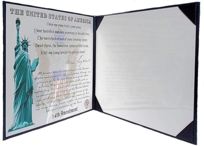 [Australia - AusPower] - U.S. Citizenship and Naturalization Certificate Holder. Gold American Eagle logo 'Certificate of Citizenship', Padded with cover. 