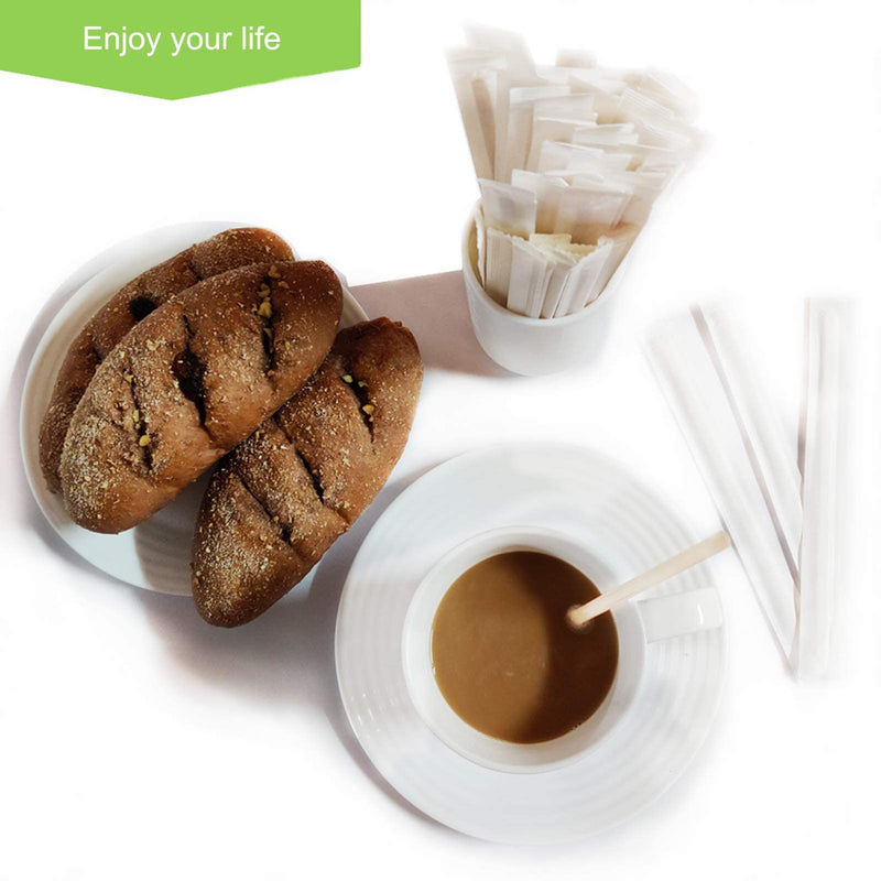 [Australia - AusPower] - 120 Pack Coffee Stirrers Individually Wrapped Disposable Wood Coffee Stir Sticks Round End Mixed Size for Coffee Bar Station,Office Accessories,7 Inch and 5.5 Inch 120 7/5.5 inches 