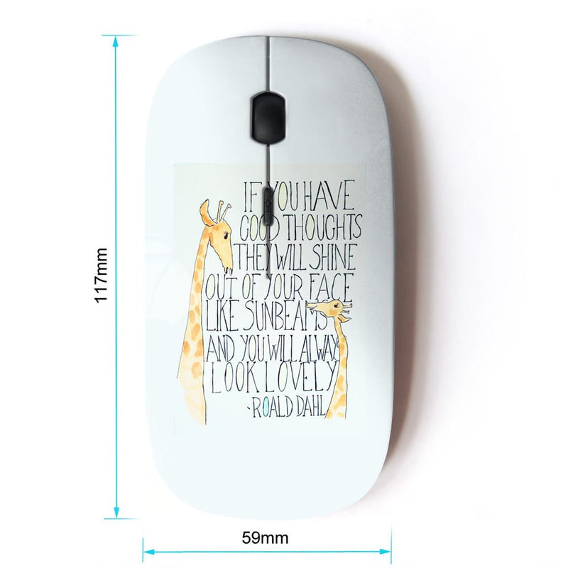 [Australia - AusPower] - KawaiiMouse [ Optical 2.4G Wireless Mouse ] Giraffe Inspirational Kids Quote Text 