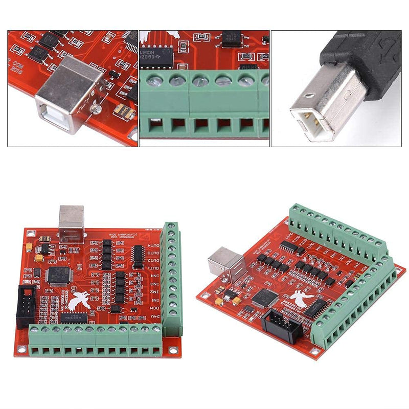 [Australia - AusPower] - MACH3 Controller, USB MACH3 100Khz Motion Controller Card Breakout Board, Controller Card, for CNC Engraving, Servo Motor, Stepper Motor Servo motor 