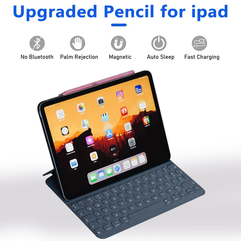 [Australia - AusPower] - Stylus Pen for iPad Air iPad Pro, iPad Pencil for (2018-2021) Apple iPad Pro 11''/12.9", iPad 6th/7th/8th/9th Gen, iPad Mini 5th 6th Gen, iPad Air 3rd/4th Gen, Support Painting/Writing (Pink) Pink 