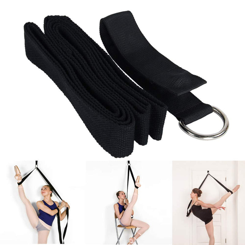 [Australia - AusPower] - KimDaro Leg Stretcher, Door Flexibility & Stretching Leg Strap - Great for Ballet Cheer Dance Gymnastics or Any Sport Leg Stretcher Door Flexibility Trainer Premium Stretching Equipment Black 